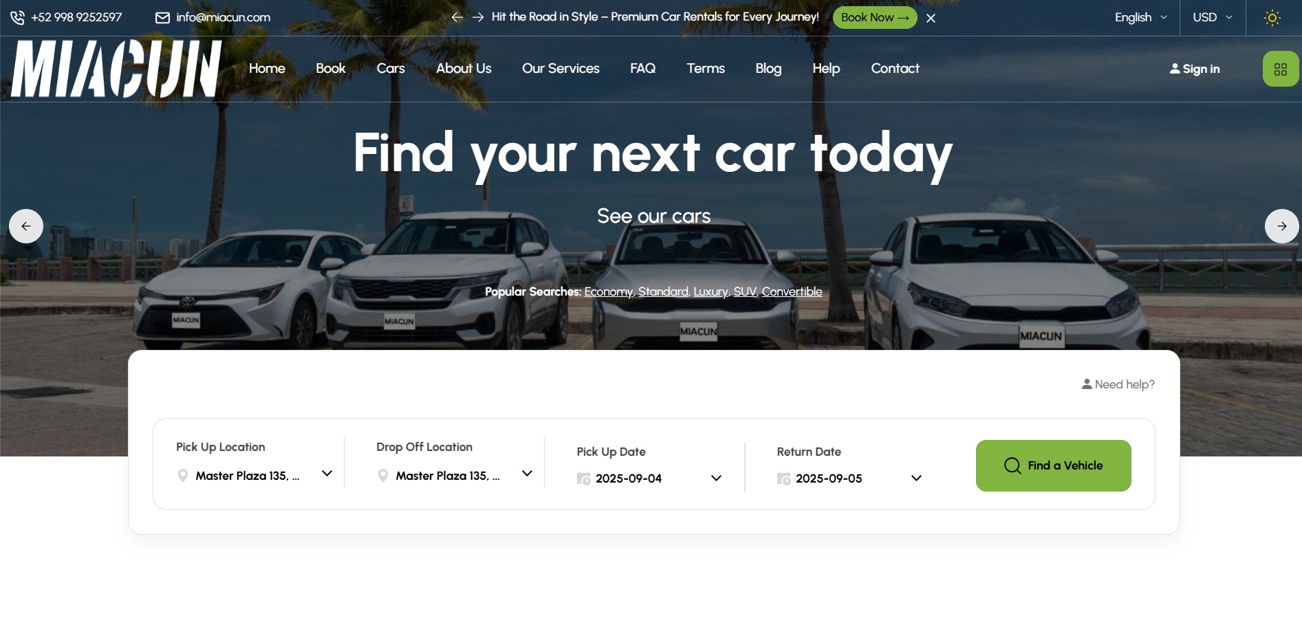 Miacun.com — Car Rental Agency
